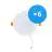 Flerpack 6x Bright Choice LED Downlight 12W 1080lm 120D - 840 Kallvit | Utskärning   115mm - Ersättare 1x18W