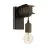 Eglo Vägglampa Townshend 4 Stål Svart Brun | IP20 - Passande för 1x E27 